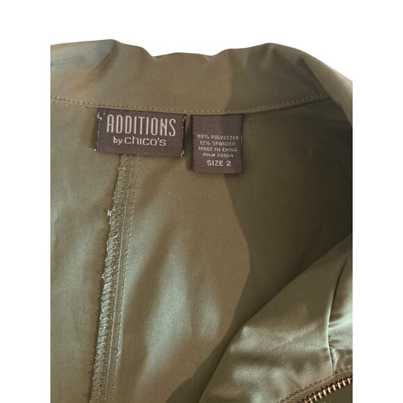 Additions By Chicos Women's Olive Green 2 Piece Set - Picture 3 of 7